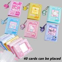 Sanrio 40 Sheets/Book (With Pendant) Sanrio Ins Cute Pompompurin & Kuromi 1-Grid Photo Album, High Quality Idol Photo Collection Book, 3 Inch For,Back To School,School Supplies