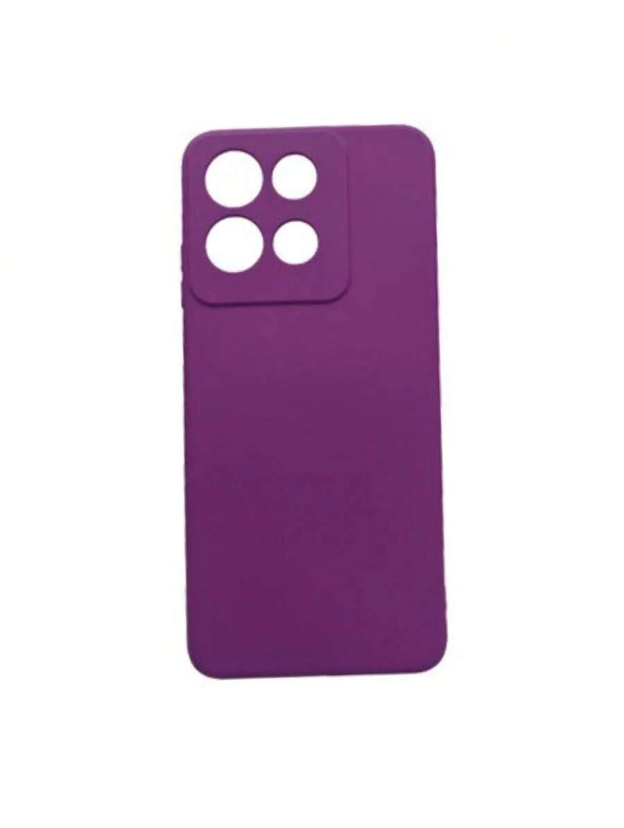 MJ Capas - Velvety Silicone Cell Phone Case For Moto G15 - 紫色 - 查看 1