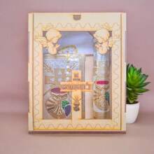 SMK Ceremonias Kit de Vela Primera Comunión Caja CP Repujado Cáliz, Belleza y Elegancia, Caja de Madera, Diseño con Tapa Deslizable - Blanco/Niña - Ver 3