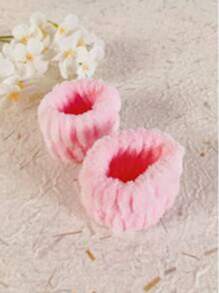1- Wash Face Bow Headband/1- Sponge Headband/2- Wash Face Wristbands/3 Pieces Set -1 Bow Headband And 2 Wash Face Wrist Straps/3 Pieces Set -1 Sponge Headband+2 Wash Face Wrist Straps/4-Piece Set -1 Bow Headband+1 Sponge Headband+2 Wash Face Wrist Straps - Pink - View 9