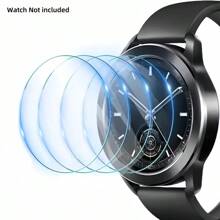 (4 件装) 适用于小米手表 S4/S3/S1/S1pro/S1 Active/Wath 2 Pro 的钢化玻璃屏幕保护膜，超耐用，防指纹，无气泡，高清清晰，适用于小米手表 S3/S1/S1pro/S1 Active/Wath 2 Pro 的手表膜[轻松安装] 生日、家人、朋友的礼物手表屏幕保护膜、手表盖、手表配件