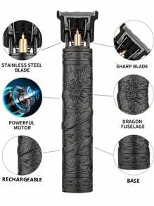 Afeitadora eléctrica y recortadora de barba 2-en-1 para hombres, maquinilla de afeitar recargable USB multifunción con 4 cabezales - Portátil para uso en el coche barberia, Cortadoras De Cabello Perfiladora Maquinas De Cortar Cabello Cortapelos, Recortadora de cabello eléctrica recargable,máquina eléctrica de corte de cabello con cuchilla aceitada para grabado de cabeza calva
