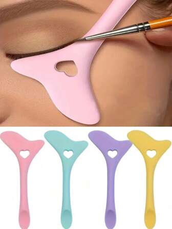 1个眼线辅助器，防抖，适合新手，硅胶材质，多功能，可用于涂抹眼霜和眼线，价格实惠，适合作为圣诞礼物、化妆品、化妆工具等。