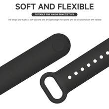 硅胶表带兼容小米 Mi Band 9 8 表带 NFC 运动橡胶手环腕带兼容小米智能手环 8 配件 - Xiaomi Mi Band 9/8 - 查看 3