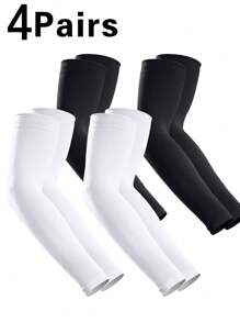 4Pairs Arm Sleeves, Cooling UV Sun Protection Sports Compression For Men/Women