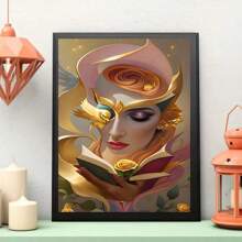 无框钻石艺术画套装（适合成人）5D圆形满钻钻石DIY钻石艺术，附带充足的工具，非常适合装饰 - 多色 - 查看 4