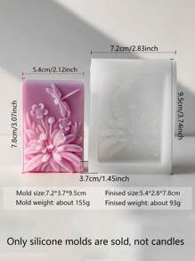 硅胶手工皂模具，圣诞主题，不对称形状，DIY 香薰蜡烛和香皂制作，手工家居装饰工具，手工皂制作模具 - 白色 - 查看 6