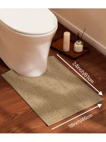 Quick-Drying Bath Mat, Ultra-Thin Linen Bath Mat, Water-Absorbing Bathroom Mat, Non-Slip Bathroom Mat - Beige - View 16