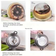 1 pieza/3 piezas/5 piezas Cepillo de fregado, paño de limpieza y esponja abrasiva para quitar el óxido, utensilios de cocina, herramientas de limpieza, cocina, baño, hogar, artículos para el hogar
