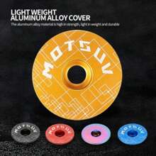 1 件山地自行车车把顶盖螺丝，公路自行车前叉冠铝合金耳机顶盖电镀色替换零件 - 彩色 - 查看 5