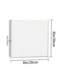 1/4/8pcs White 20*20cm Canvas Painting Frames, Linen Primed Canvas Boards For Oil, Acrylic, Watercolor Painting, DIY Art Supplies,Back To School,School Supplies - White - View 2