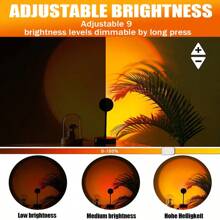 QUIGO Sunset Lamp Projector Led Lights For Bedroom Night Light RGB Lights Sun Sunlight Sunrise Lamp 10w 360° Rotation Mood Lighting Home/Room Decor Christmas Gifts For Women,Tabletop Multicolor - ỨNG DỤNG & Điều khiển từ xa - Xem 3