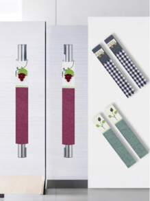 2只装冰箱烤箱把手手套，防滑耐热隔热冰箱烤箱门把手套，天鹅绒保护套，适用于厨房、烹饪、露营、旅行、家居装饰、派对等场合 - 彩色 - 查看 11