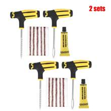 Tire Repair Kit Studding Tool Set Auto Bike Tubeless Tire Cement Tool Practical Hand Tools Car Tire Repair Tool Car Accessories - Yellow - View 7