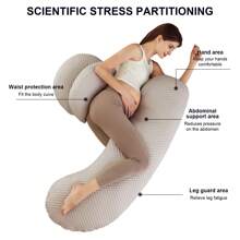 Support Nursing Pillow For Pregnant Maternity & Body Extended Pregnancy Pillow Fok Sleeping Adjustable Full Body & Back Support Extended Full Body Pillow Pregnancy Pillow With Cooling Cover