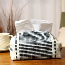 1 件极简主义奢华纸巾盒，布艺纸巾收纳袋，适用于家庭、客厅、餐厅、书桌、厨房、浴室、宿舍、酒店、纸巾盒架、餐巾架、节日家庭聚会、厨房餐桌装饰，适用于家庭厨房卧室客厅餐厅、家居装饰配件、装饰盒、女性婚礼礼物、夏季旅行节日必备品 - 彩色 - 查看 24