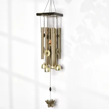 1 Campana de viento para exteriores con 8 tubos de aleación de aluminio y 4 campanas, campana de viento memorial para exteriores, decoración navideña, decoración de fiesta, decoración del hogar y de la tienda, adecuada para jardines exteriores y espacios memoriales Decoración de ramas, decoración del hogar, decoración de habitaciones, decoración de paredes.