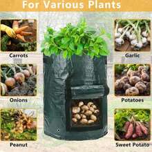 1pc PE Potato Planting Bag Vegetable Plant Nursery Bag Growth Bag Cultivation Bag Planting Pot