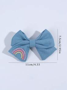 2pcs Rainbow Bow Hair Clips,Fabric Alligator Clips Hairpins,Fashion Hair Accessories For Women Party Gifts