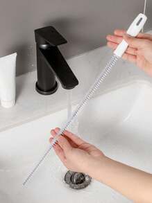 QYeah 1pc 普通下水道疏通工具，下水道疏通工具，水槽排水管溢流清洁刷，家用下水道毛发捕集器