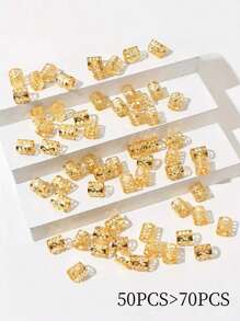 10-60pcs DIY Messy Braid Hair Clips, Minimalist Net Braid Hair Clips, Suitable For Women's Daily Dates, Gifts For Girlfriends, Birthday Gifts, Casual Outings (Handmade Quantity May Have Slight Errors), Hair Accessories - Dreadlocks Hair Buckle - View 10