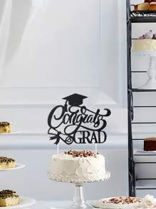 1 stuk taarttopper met afstudeerthema, decoratiebenodigdheden voor afstudeerfeesten 2025, cupcakedecoratie voor afstudeerfeesten, taartversieringen voor de afstudeerceremonie, decoratie voor taarttoppers voor afstudeerfeesten, bedankjes voor afstudeerfeesten