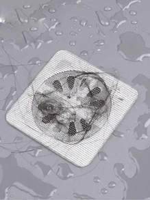 50pcs/30pcs/10pcs/5pcs Disposable Bathroom Sink Hair Catcher, Self-Adhesive Drain Cover, Reusable Shower And Bathtub Hair Catcher, Easy To Install Drain Filter Stickers For Kitchen Sink, Laundry Room, Effectively Block Hair And Prevent Insects, Bathroom Cleaning, Disposable