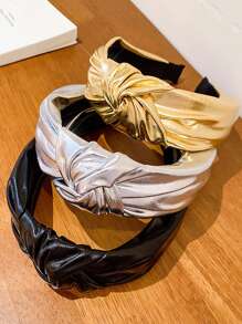 1pc Bath Towel Headband, Women's Knotted Thick & Fluffy Headband, Fashion & Cute Hair Accessory, Suitable For Bathroom, Birthday, Travel, And Outfit Matching