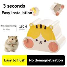 Random Style Hamster House, See-Through Magnetic Door Observation Cage For Roborovski Hamster, Suitable For All Seasons - Multicolor - View 1