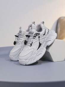 Children's Fashionable Mesh Breathable Casual Sports Shoes, Gray, Breathable Anti-Slip, Suitable For Indoor And Outdoor Running And Walking - Grey - View 7