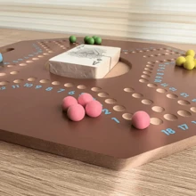 1 Set de Tablero de Juego de Póker Árabe de Madera, Colores Mixtos, Ajedrez para Varios Jugadores, Adecuado para Fiestas, Interacciones de Oficina, Entretenimiento Familiar y Recreación al Aire Libre