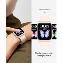 Reloj inteligente (responder llamadas/marcar) para hombres y mujeres, pulsera inteligente con pantalla HD de 1,85 pulgadas, podómetro de seguimiento de actividad física, recordatorio de mensajes, despertador, recordatorio de período para mujeres, búsqueda de teléfono, compatible con teléfonos Android e IOS