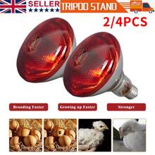 NetHong 2-10PCS INFRA RED HEAT BULB LAMP RUBY 250W Poultry Chick Brooder Lambs Livestock - Red - View 1