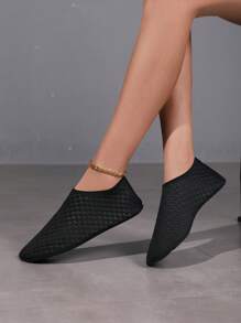 Women's Black Water Sports Shoes, Casual Athletic Hiking Shoes, Breathable Beach/Swimming/Surfing/Fitness/Running Shoes, Lightweight Yoga Slippers