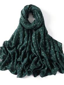 1 Piece Fashion Style Women Scarf Wrap Leaf Bronzing Shawls Headband Fantastic Crinkle Viscose Hijab