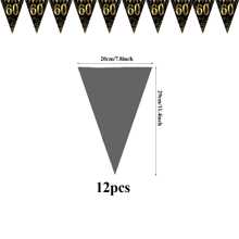 12 件金色数字 1、10、16、18、21、30、40、50、60、70、80 三角旗，室内/室外装饰，适合生日派对、成人仪式、老年人生日、家庭庆祝、朋友聚会 - 彩色 - 查看 14