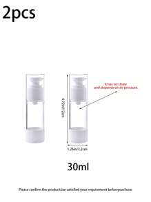 1pc Lotion Dispenser Travel Pump Bottle, Vacuum-Sealed Portable Small Containers, 30ml/50ml/100ml, Suitable For Travel & Business Trip