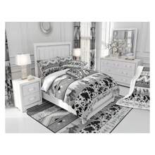 HUIQIN Rustic Comforter Set Queen Size,Western Horse Cowhide Southwest Stes Bedding Set For Women Adult,Rustic Farmhouse Wooden   Luxury Bed Duvet Insert, 2 Pillowcases Multi 12 - Multicolor - View 5
