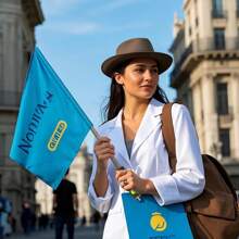 Customized Guiding Flag Signage, Outdoor Tour Guide Decorative Flag With Luxury Stainless Steel Flag Pole, Personalized Garden Banner, Customized Text Or Graphic For Garden, Wall Decor, Advertisement, Events, Games And Printed Pattern Including Logo, Text And Photo