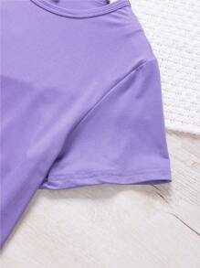 Camiseta gráfica de Capibara para niña preadolescente - Diseño de animal lindo, camiseta de cuello redondo morada para deportes al aire libre y uso casual, idea de regalo perfecta para amantes de los Capibaras - Morado - Ver 7