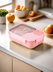 1pc Customizable Pattern Bento Box, Waterproof, Portable, Outdoor, Travel, Student And Office Worker Lunch Box, Safe Material, Microwave Safe, Personalized Design,Multi-Functional,Ornamental,Letter,Stylish,Modern,Colorful,Kawaii,Adorable,Cute,Casual,Custom,Personalised,Unique,Customized,Son,Daughter