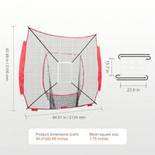 7x7 Ft Baseball Softball Practice Net, Portable Baseball Training Net For Hitting Batting Catching Pitching, Backstop Baseball Equipment Training Aids With Strike Zone, Net Only - 7x7 ft - 查看 7