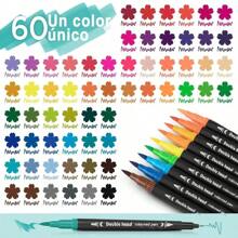 120/100/80/60/48/36/24/12pcs Double-Ended Marker Pen Set,Mark Pen Washable Soft-Tipped Pen Set Of Brushes, Multiple Set Models Available For Selection,Drawing Not Soak Paper, Art Collection, Pen To Graffiti Art Of Diy Pens, Colorful Painting Watercolor Art Mark Pen Sets, Waterproof High-Capacity Color Pen, Exquisite Gift To The Student, The Perfect Gifts Of Gifts, Marker Pen,Back To School,School Supplies