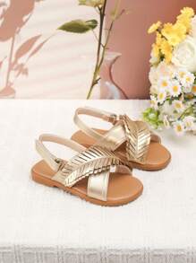 女婴金色夏季凉鞋 - 金色 - 查看 2