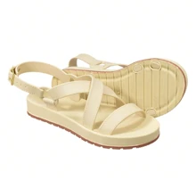 Dunas Women's Papete Sandal - 米色 - 查看 3