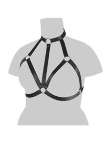 性感女士加大码紧身胸罩笼式胸罩无罩杯胸罩朋克哥特式吊带胸罩