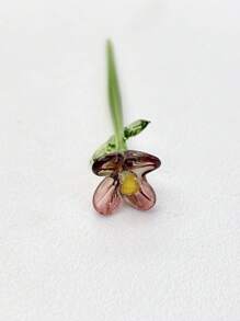 Florero de vidrio para decoración, pequeño florero con lirio de cala y tulipanes artificiales, regalo de ramos de flores de vidrio hechas a mano (con ligera variación de color y tamaño), adecuado para el Día de San Valentín, el Día del Padre, el Día de la Madre, el Día del Maestro, Pascua, Día del Niño, Día de la Mujer