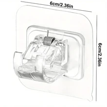 2pcs/4pcs/8pcs Adjustable Self-Adhesive Curtain Rod Holders - No Drilling, Nail-Free, Easy Installation - Perfect For Bathroom, Kitchen, Hotel, And Home Decor