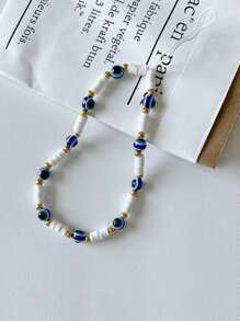 1 件珍珠串珠手机挂绳、串珠手机绳、陶瓷邪眼字母串珠手机带、手机壳配件、送给朋友的最佳礼物、送给母亲、家人、朋友、生日、节日的手机挂饰、手机链 - 彩色 - 查看 11