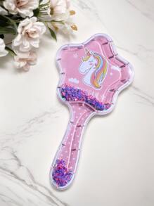 1 件儿童卡通小马与星星闪光装饰发刷